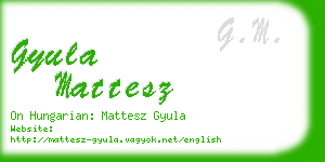 gyula mattesz business card